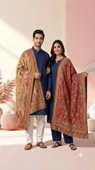 Royal Tapestry Reversible Semi Pashmina Stole
