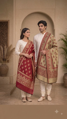 Reversible Moonlight Unisex Stoles With Curated Box Packaging