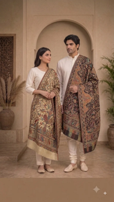 Reversible Semi Pashmina Unisex Shawls With Curated Box Packaging