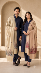 Reversible Cashmere Wool Stole - Pack of 1 With Curated Premium Box Packaging
