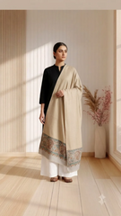 Semi Pashmina Non Reversible Moonlight Unisex Stole - Pack of 1 With Premium Curated Box Packaging