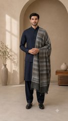 Non Reversible Semi Pashmina Unisex Stoles - Pack of 1 With Premium Curated Box Packaging