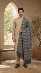 Non Reversible Semi Pashmina Unisex Stoles - Pack of 1 With Premium Curated Box Packaging