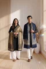 Reversible Fine Wool Unisex Stoles - Pack of 1 With Premium Curated Box Packaging