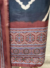 Heritage Chevron Maheshwari Cotton Unstitched Suit