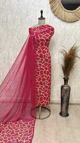 Gilded Mosaic Georgette Unstitched Suit