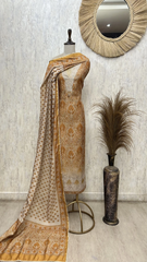 Rose Blossom Heritage Linen Unstitched Suit