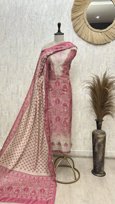 Rose Blossom Heritage Linen Unstitched Suit