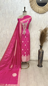 Royal Zari Dola Silk Unstitched Suit