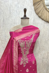 Royal Zari Dola Silk Unstitched Suit