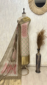 Heritage Mosaic Maheshwari Unstitched Suit