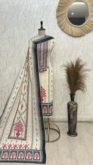 Rustic Pattern Grace Linen Unstitched Suit