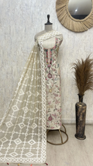 Jamdani Linen Elegance Unstitched Suit