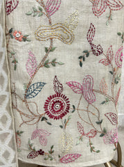 Jamdani Linen Elegance Unstitched Suit