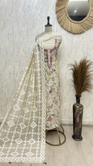 Jamdani Linen Elegance Unstitched Suit