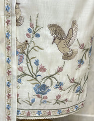 Avian Blossom Mul Chanderi Unstitched Suit