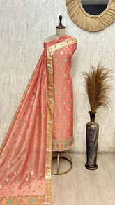 Elegant Woven Tissue Unstitched Suit