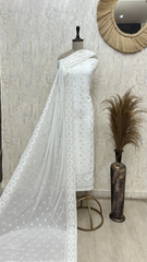 Ivory Chikankari Elegance Georgette Unstitched Suit