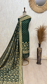Heritage Woven Elegance Khaddi Georgette Unstitched Suits