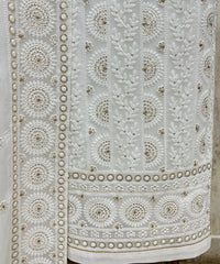 Ivory Chikankari Elegance Georgette Unstitched Suit