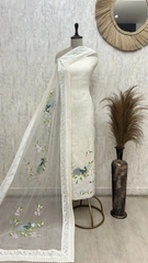 Peacock Garden Elegance Unstitched Suit