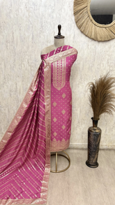 Elegant Heritage Dola Silk Unstitched Suit