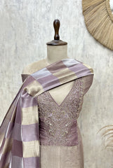 Zareen Brocade Silk Unstitched Suit