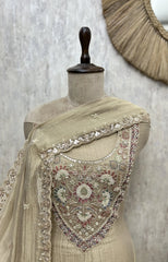 Celestial Grace Crush Tissue Unstitched Suit