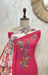 Elegant Mul Chanderi Unstitched Suit
