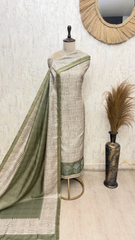 Smooth Texture Tussar Silk Unstitched Suits