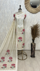 Ivory Chikankari Elegance cotton Unstitched Suit