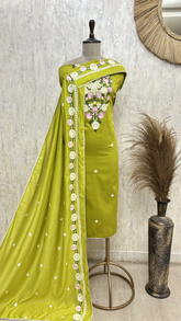 Rustic Texture Layers cotton Unstitched Suit