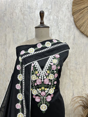 Rustic Texture Layers cotton Unstitched Suit