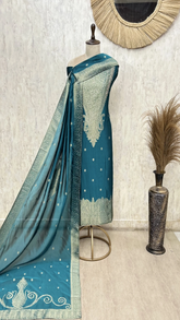 Festive Kanjivaram Unstitched Suit