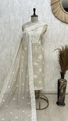 Pure Ivory Beauty Linen Unstitched Suit