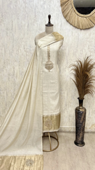 Graceful Jamdani Linen Unstitched Suits