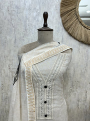 Classic White Grace Maheshwari Unstitched Suit