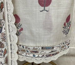 Elegant Essentials Mul chanderi Unstitched Suit