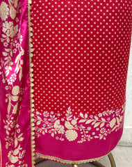 Gulnaar Gajji Silk Unstitched Suits