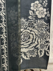 Dark Bloom Aesthetic Linen Unstitched Suit