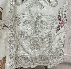 Sky Bloom Mul Elegance Unstitched Suit