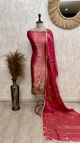 Karwa Chauth Special Tissue Unstitched Suit Set