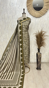 Floral Elegance Maheshwari Unstitched Suit