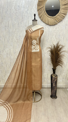 Golden Beige Elegance Linen Unstitched Suit