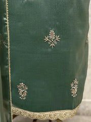 Exquisite Embellished Glass Organza Unstitched Suits