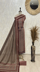 Ajrakh Ethnic Charm cotton Unstitched Suit