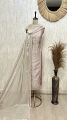 Mesmerising Glass Organza Unstitched Suit