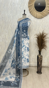 Elegant Floral Suit Unstitched suit