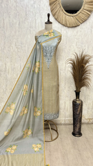 Floral Grace Mul Chanderi Unstitched Suit