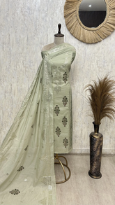 Mul Chanderi Ethnic Grace Unstitched Suit